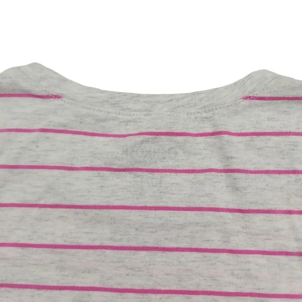 OshKosh B'gosh Girls Tee 10/12 Long Sleeve Striped 100% Cotton